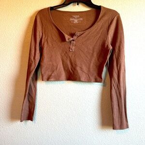 Brown crop top